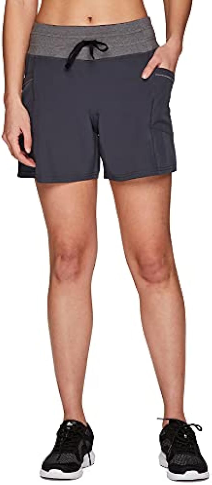 RBX Active Women's Relaxed Fit Breathable Ventilated Stretch Woven Athletic Walking Short with Pockets