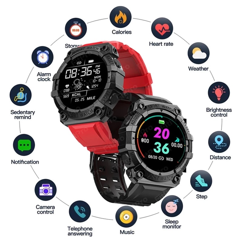 Vitog Fd68s 1.44 inch Smart Watches men women Heart Rate Health Monitoring Clock Waterproof Sports Multifunctional Smart Watch Male