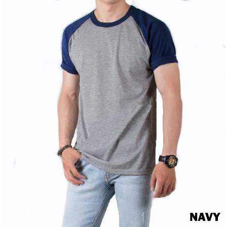 Men's Raglan Shirt Short Sleeve | Gray Misty M71