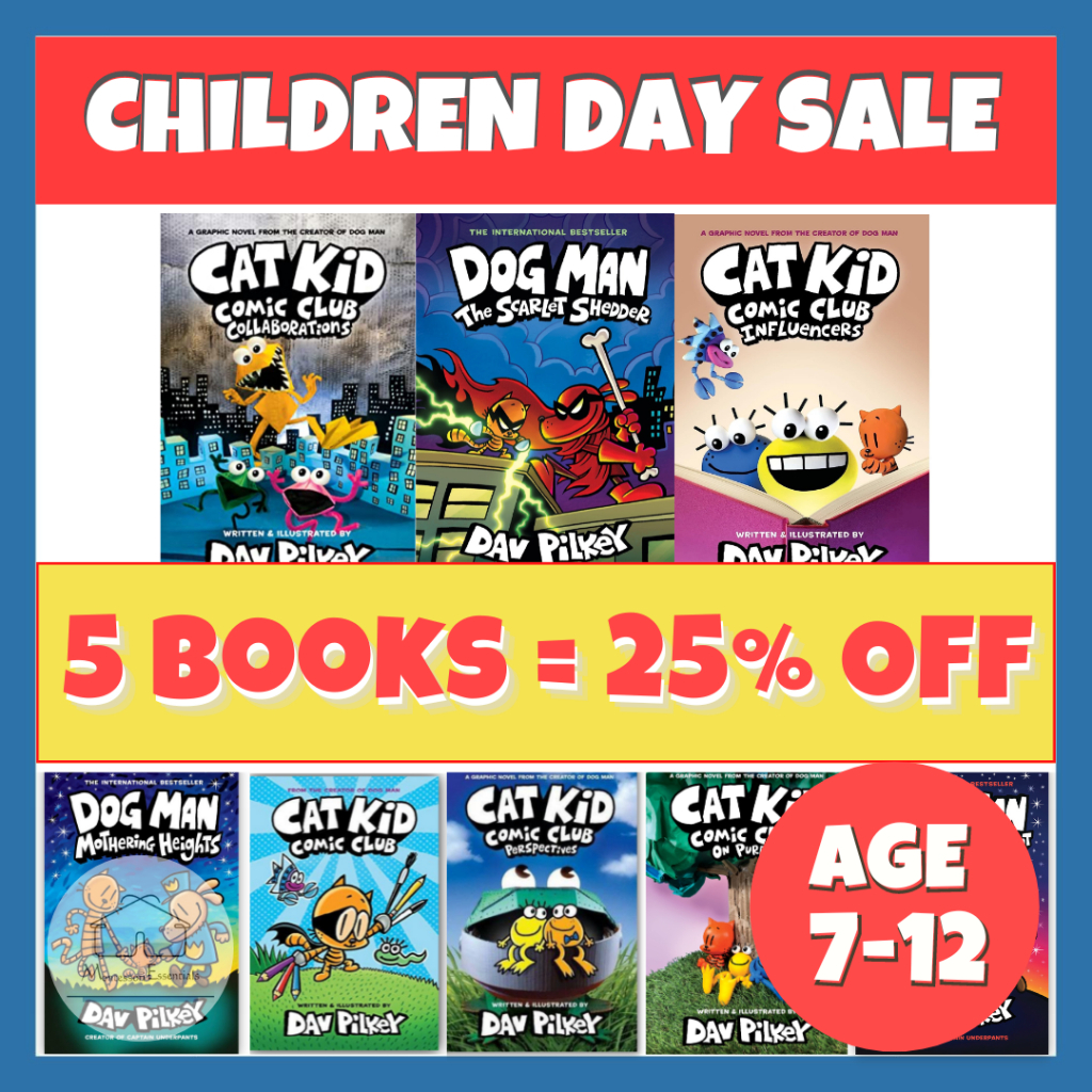 [SG STOCK] Dog Man Individual Book Dav Pilkey Hardcover English Comic Novel Graphic Educational Storybook Kids Children